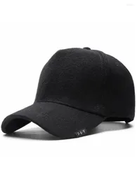 Ball Caps High Top Big Size Felt Basebal Hats Man Woman Winer Outdoors Warm Wool Sport Snapback Cap 56-60cm 60-65cm