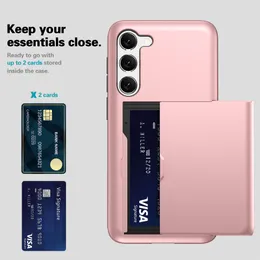 Wallet Protection Phone Cases For iPhone 14 Pro Max 13 14 PLUS 11 13ProMax 12Pro case PC Shockproof shell for samsung A32 A22 S10 S22 S21plus ultra S6 S7 EDGE note7 s8 s9