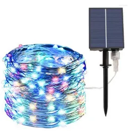 Strings 7/12/22/32/42/52M Solar LED Light Outdoor Festoon Lamp Garden Fairy String Waterproof Christmas Garland Yard Decoration