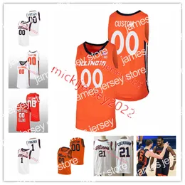 Vestes de basquete universitário personalizadas costuradas para homens jovens Illinois Fighting Illini Basketball Jersey Terrence Shannon Jr. Matthew Mayer Coleman Hawkins Sencire Harris