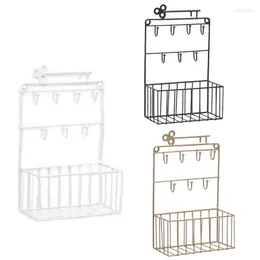 Kitchen Storage Wall Mounted Mail And Key Holder Rack Organizer Pocket Letter Sorter For Entryway Home Office Decor