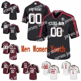 American College Football Wear Thr NCAA College Jerseys Texas A M Aggies 1 Kyler Murray 1 Quartney Davis 10 Jake Hubenak 11 Josh Reynolds Kellen Mond Custom Football