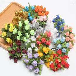 Decorative Flowers 12 Heads/Bundle Mini Artificial Flower Silk Rose Bouquet For Wedding Party Home Decoration DIY Wreath Fake Plants