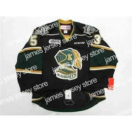 College Hockey Wears Thr custom BO HORVAT Cheap LONDON KNIGHTS OHL THIRD CCM JERSEY stitch add any number any name Mens Hockey Jersey XS-6XL