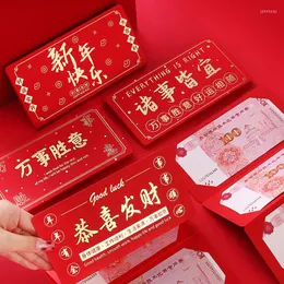 Opakowanie prezentów 2023 Rok chiński czerwone koperty kreatywne hongbao wiosenne festiwal składane pakiety pieniądze