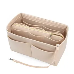 Make Up Organizer Felt Insert Bag para bolsas de bolsa de bolsa Bolsas de cosméticos portáteis se encaixam em vários 292r