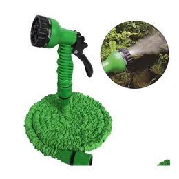 Bewässerungsgeräte Einziehbarer Schnellanschluss-Wasserschlauch mit Multifunktionspistole Hausgartenwaschen Latex 25ft erweiterbares Set Dh0755 Dhcdj