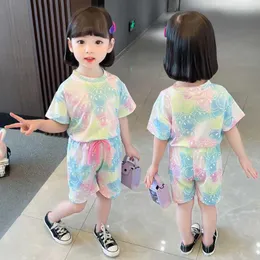 Clothing Sets 2 Pcs Novelty Summer Baby Girl Sport Outfits Clothes Girls Top T-Shirt Shorts Children Tracksuit For Kid
