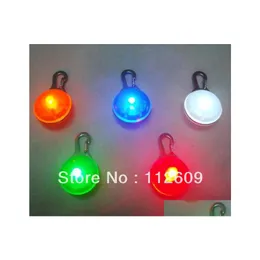 Hundhalsar Leases Wholesale100st/ Lot Pet Cat Flasher Blinker LED Lätt tagga objekt Produkt Tillbehör/ Drop Delivery Home Garden SUP DHSB4