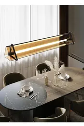 Hängslampor 2023 Ankomst Modern LED rökglas ljuskrona för kök matsal lyxigt fancy lampbord