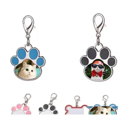 Keychains Lanyards Fashion Thermal Transster Sublimation Blanks Dog Tag Diy Designer Jewelry Bone Cats