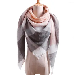 Scarves DHL Or Fedex 50pcs/lot Designer Knitted Spring Winter Women Scarf Plaid Warm Cashmere Shawls Neck Pashmina Wrap