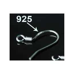 CLASPS HOOKS 925 Sterling Sier Earring Fynd Fishwire Jewelry Diy Ear Wire Hook Fit ￶rh￤ngen f￶r att g￶ra BK -partier Drop Leverans C DHTQ0