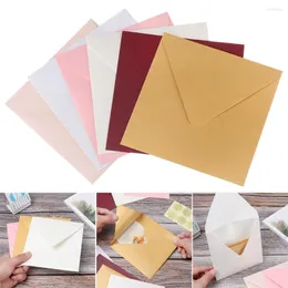 Prezent Creative wielokolorowy karta wiadomości perłowciowo -perelowe Perły Pokazanie Powitanie Zamknięte koperty kwadratowe koperty papierowe koperty