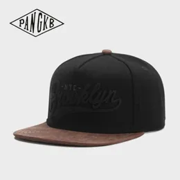 Snapbacks PANGKB Brand FASTBALL CAP BROOKLYN black woolen cloth autumn winter hip hop snapback hat adult outdoor casual sun baseball cap 0105