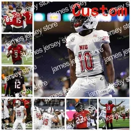 American College Football Wear Thr NCAA College Jerseys Northern Illinois Huskies 41 Ronald Anderson 44 Corey Lersch 48 Michael Cerniglia 57 Rayshawn Gay Custom Foo