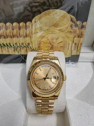Mit Originalbox hochwertiger Luxus klassischer Herren-Uhr-Uhr-Automatik-Mechanik Uhren 41 mm Fashion Armbandwatch Business Armbanduhren mit Kalender Montre de Luxe