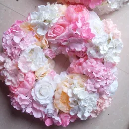 Decorative Flowers SPR 8pcs/lot Pink Wedding Table Centerpiece Wreath Candelstick Garland Flower Balls Decoration