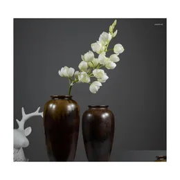 Dekorativa blommor kransar mbf eva vit konstgjorda orc yucca gloriosa hemfest br￶llop falsk simation stor liljan av dalen dro dhgcp