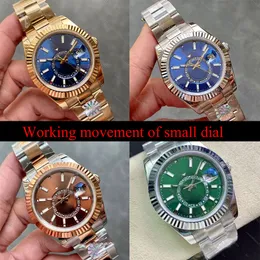 Dise￱ador de lujo para hombre Matrete calendario peque￱o dial m￳vil acero inoxidable movimiento autom￡tico zafiro de 41 mm reloj de negocio de negocios Montre de luxe pulsera de pulsera