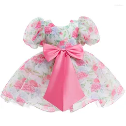 Vestidos de menina 2023 para meninas Vestido de bebê infantil Festa de princesa infantil Bristenamento do 1º ano de aniversário