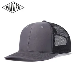 Snapbacks PANGKB Brand Blank Dunkelgraue Kappe, hochwertige, solide Sommer-Mesh-atmungsaktive Snapback-Mütze für Erwachsene, Outdoor-Sport, Strand, Trucker-Kappe 0105