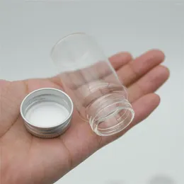 Förvaringsflaskor 12pieces 37 70mm 50 ml glasflaska transparent tom burkbehållare Small DIY Mini Spice burkar containrar