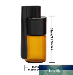 American Portable Glass Bottle Snuff Snorter Acrylic Pill Case Random Color 1Pcs 36mm/51mm