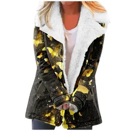 Women's Jackets Ladies Retro Top Coat Aztec Printed Casual Button Long Sleeve Jacket Loose Warm Temperament