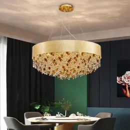 Kronleuchter Design Moderne Kristall Kronleuchter Luxus Hängende Beleuchtung für Wohnzimmer Goldene Pendelleuchte Schlafzimmer Küche Insel Dekorativ