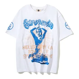 Tees Mens Designer T Shirt عارضة 2023 Summer Man Womens Tees Yoga Print Sleeves Top Sell High Street Men Hip Hop Shirts