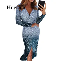 Casual Kleider Frauen Pailletten Kleid Elegante Sexy Bodycon Party Mode Edle Abstufung Glitter Vestido De Festa Frau Kleidung