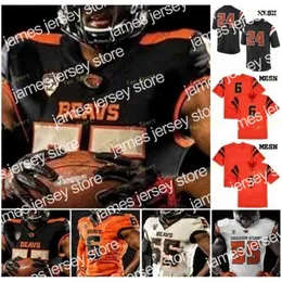 Abbigliamento da football universitario americano Thr Maglie college NCAA Oregon State Beavers 4 Sean Mannion 7 Brandin Cooks 80 Chad Johnson 1 Tyjon Lindsey Calcio personalizzato cucito