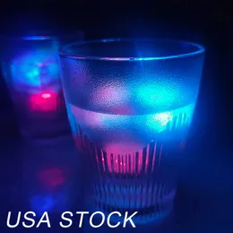 LED Light Ice Cubes Lysande nattlampa Party Bar Wedding Cup Decoration Night Lamp Party Bar Wedding Cup Decoration Cup 960pcs/Lot Crestech168