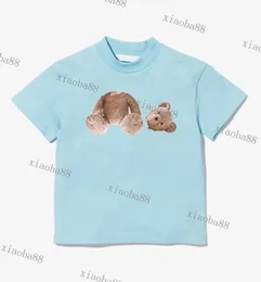 Bluzy dziecięce Chłopięce dziewczęce T-shirty Luźne modne litery Moda uliczna z nadrukiem w fale Hiphopowe pulowerowe topy Dziecięce topy na co dzień koszulki Odzież dla niemowląt Polo luksusowego projektanta