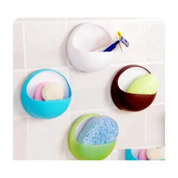 Hooks Rails 15 Kvalificerad Dropship Plastic Suction Cup Soap Tooth Brush Box Dish Holder Badrum Dusch f￶r tillbeh￶r1 Drop Delivery DHMCG