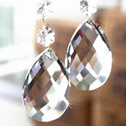 Chandelier Crystal 3pcs High Quality Clear 38 22mm Faceted Prisms Glass Suncatcher For Out Door Christmas Tree Haning Decoration