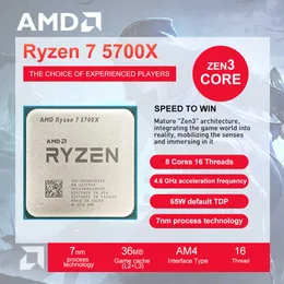 AMD New Ryzen 7 5700X R7 5700X 3.4 GHz Ocho n￺cleos 16 Presuptor CPU CPU Accesorios de procesador de jugadores de escritorio AM4 AM4