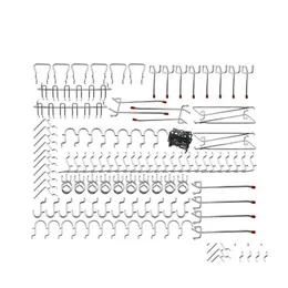 Assortimento di ganci per binari forati 102 pezzi Organizzazione di ganci per pioli Consegna a 1 goccia Home Garden Housekee Organizzazione di stoccaggio Dhrlr