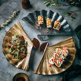 Plattor estetiska födelsedagsplatta set nordisk keramisk efterrätt japansk sushi dekoration vintage pratos de jantar antar serveringsfack
