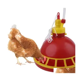 Other Bird Supplies Round Chicken Drinking Fountain Device Hanging Cup Waterer Bowl Potry Drinker Drop Delivery Home Garden Pet Dhoq5