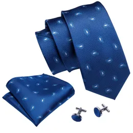 Bluk Blues Paisley Necktie British Style Business يربط أزياء كاملة N-5042286O