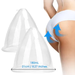 Portable Slim Equipment 180ml Largest XXL Size Plastic Blue Big Cup For Butt Lift Treatment Buttock Breast Enlargement Vacuum Suction Machine