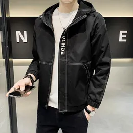 남성용 재킷 일본 스타일 플러스 크기 4xl-m 남성 의류를위한 느슨한 후드드 스마트 스프링 얇은 코트 캐주얼 chaquetas hombre