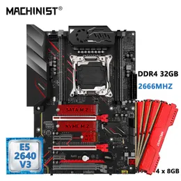 Machinist E5 MR9A Pro Max LGA 2011-3 마더 보드 세트 키트 Xeon E5 2640 V3 CPU 및 DDR4 32GB RAM 메모리 콤보 ATX