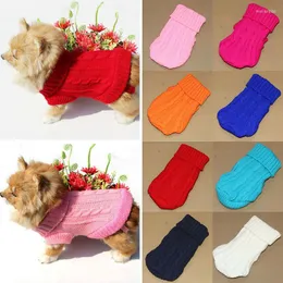 Vestuário para cães de malha de malha de gato roupas de casaco de estimação de casaco colorido puro traje de inverno outono fofo quente conforto casual