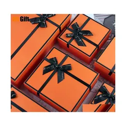ギフトラップオレンジ色のハロウィーンボックス化粧品ウォレットパッケージ結婚式の誕生日パーティーバッグペーパードロップデリバリーホームガーデンフェスティブSUP DHPBC