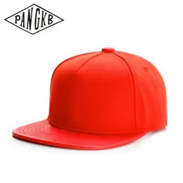 Snapbacks PANGKB Brand PAC RED CAP Solid blank hip hop sports snapback hat for men women adult outdoor casual sun baseball cap 0105