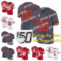 Abbigliamento da football universitario americano Maglie college NCAA Houston Cougars 9 Matthew Adams Nick Watkins 94 Cameron Malveaux 98 Payton Turner Calcio personalizzato cucito