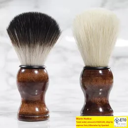 Tagliacapelli per pennelli da barba in tasso di qualità premium, superbo manico in legno, barbiere, viso, barba, uomini, rasoio da barba portatile